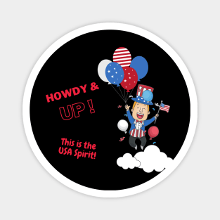 Howdy Up 4th of July Celebration Magnet